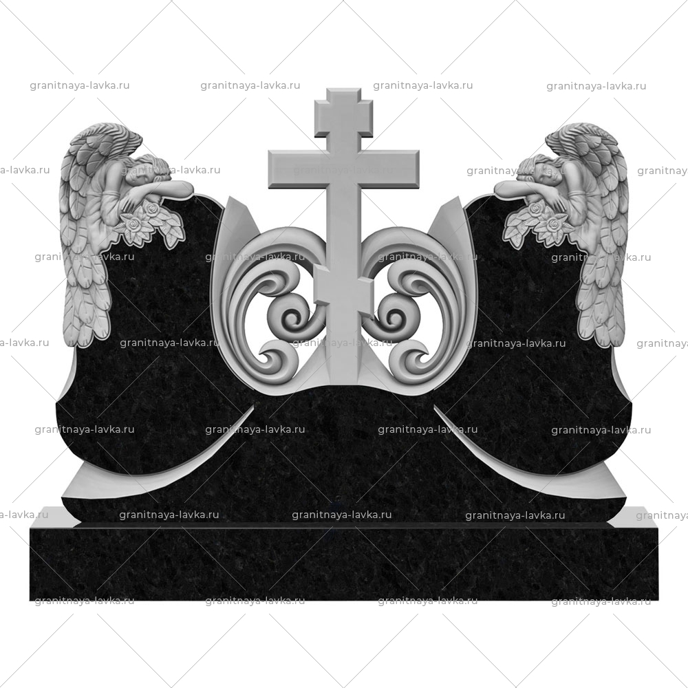 Резной семейный памятник № 28