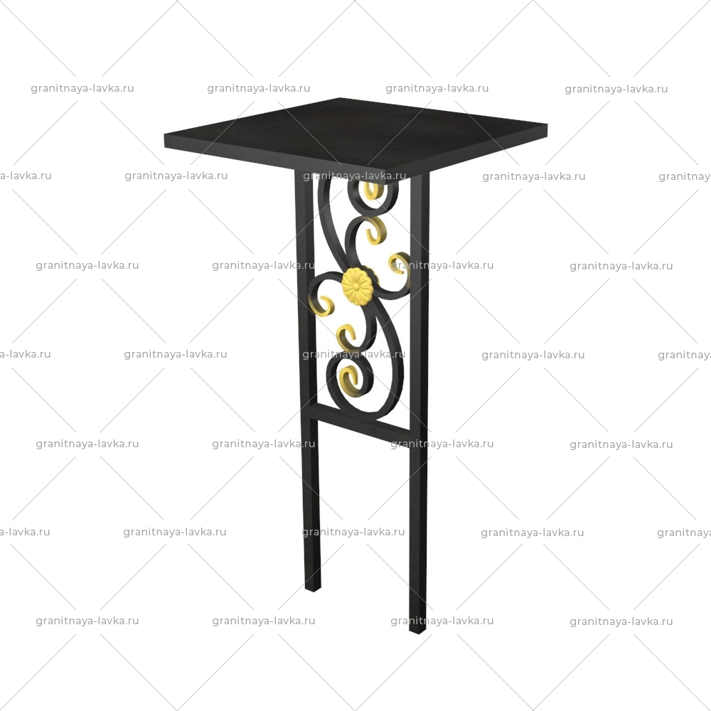 Столик металлический на кладбище № 11