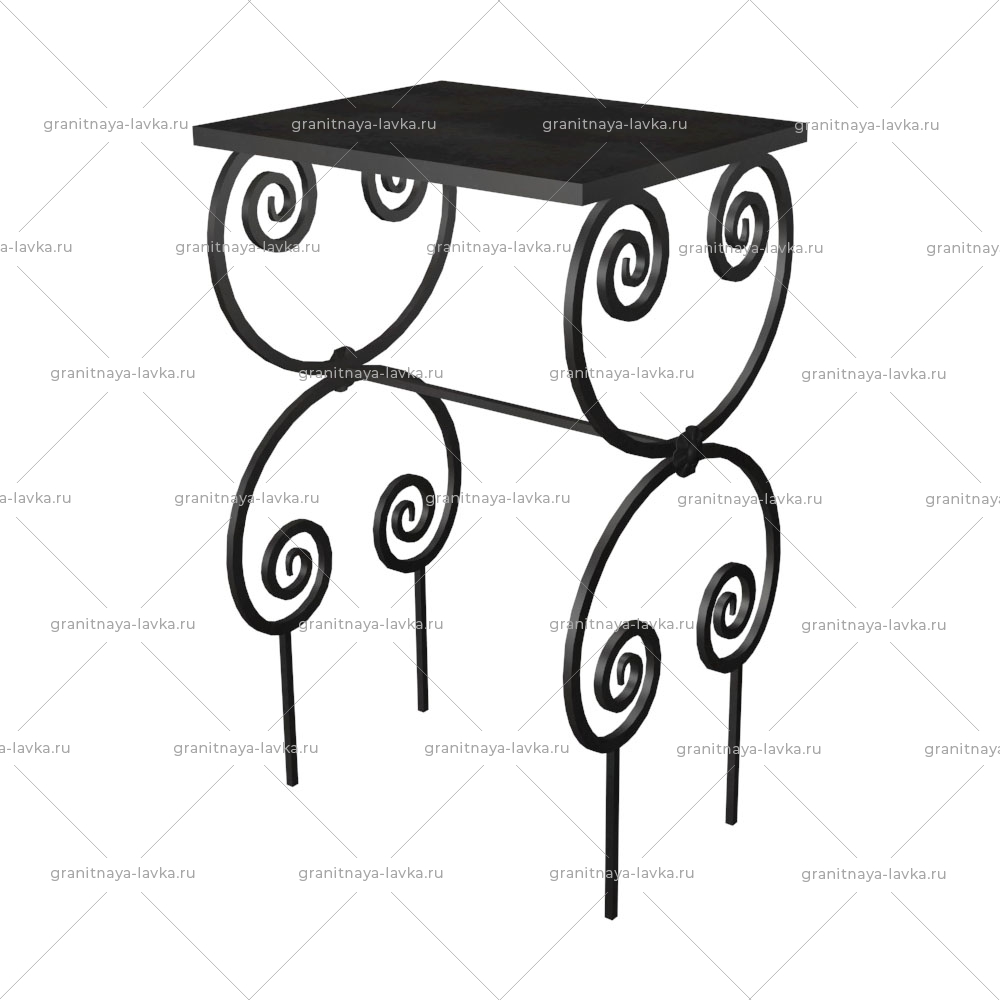 Столик металлический на кладбище № 13