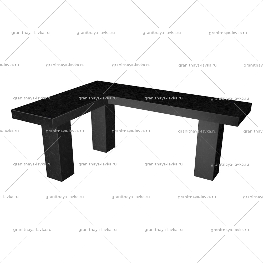 Лавочка гранитная на кладбище № 27